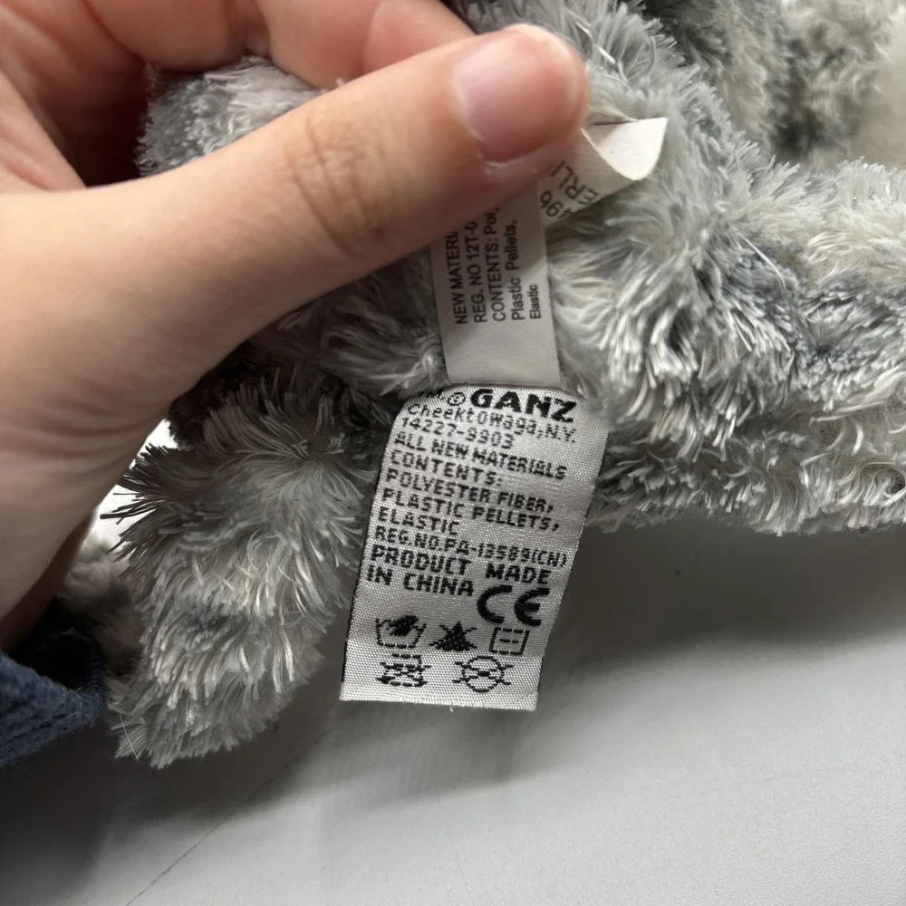 Webkinz Ganz Cheeky Cat Sterling Gray Stripe HM496 No Code Great Condition‎
